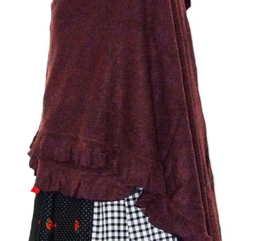 Dirndltuch Strick Stola in Dunkelbraun