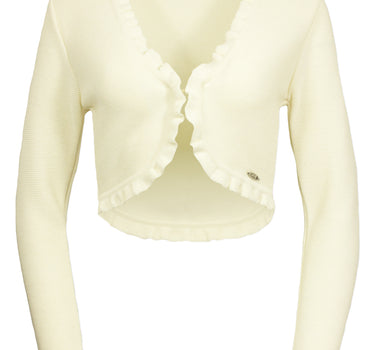 Huber Trachten Damen Strick Bolero "Franja" | Cremeweiß