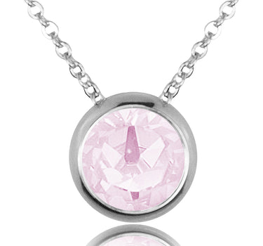 LUISIA Halskette "Ciri" mit Kristallen von Swarovski - 11 mm - Silber / Violet