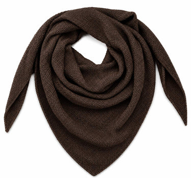 XL Strick Dreieckstuch - Schal  200 x 80 cm | Dunkelbraun