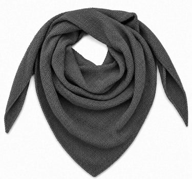 XL Strick Dreieckstuch - Schal  200 x 80 cm | Dunkelgrau
