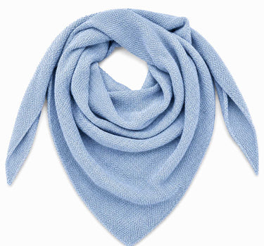 XL Strick Dreieckstuch - Schal  200 x 80 cm | Hellblau