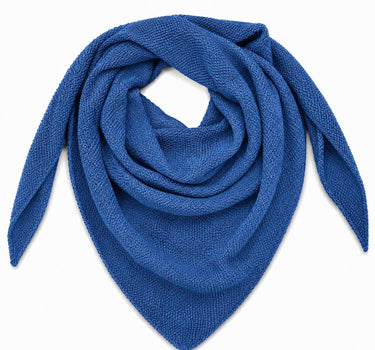 XL Strick Dreieckstuch - Schal  200 x 80 cm | Jeansblau