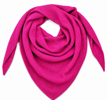 XL Strick Dreieckstuch - Schal  200 x 80 cm | Pink