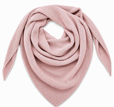 XL Strick Dreieckstuch - Schal  200 x 80 cm | Rosé
