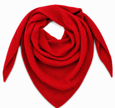 XL Strick Dreieckstuch - Schal  200 x 80 cm | Rot