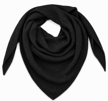 XL Strick Dreieckstuch - Schal  200 x 80 cm | Schwarz