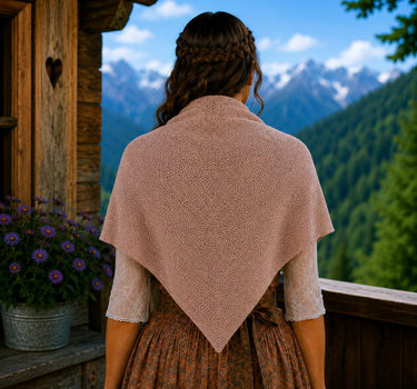 XL Strick Dreieckstuch - Schal  200 x 80 cm | Taupe