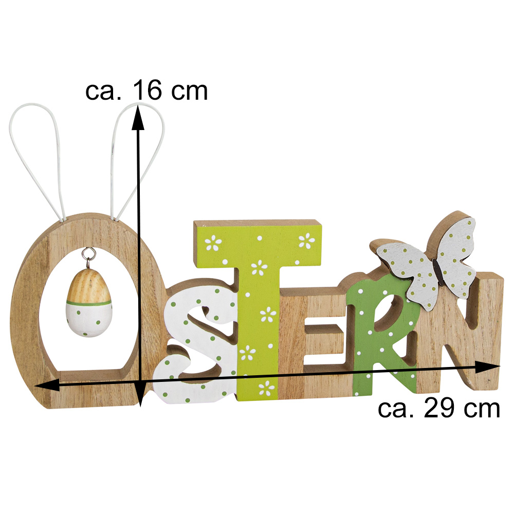 Riffelmacher Dekoaufsteller Ostern mit Ohren 08072 | ca. 29 x 18 cm |  Dekoration | Wohnen | Trachtenland